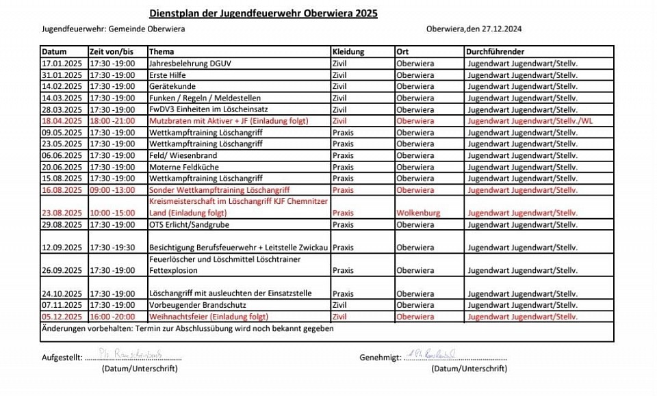 Dienstplan